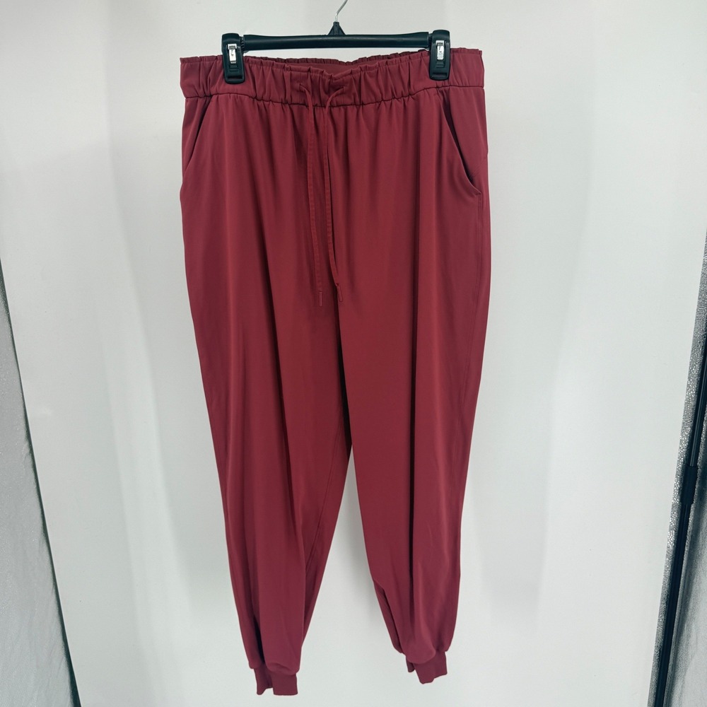 Lululemon Dance Studio Jogger Mulled Wine Burgundy High Rise Pants 12 Drawstring